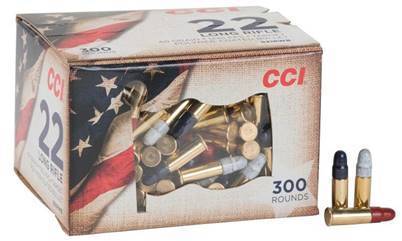 CCI, Cal. .22LR 40gr PATRIOT PACK Rimfire Ammunition- 300 Schuss
